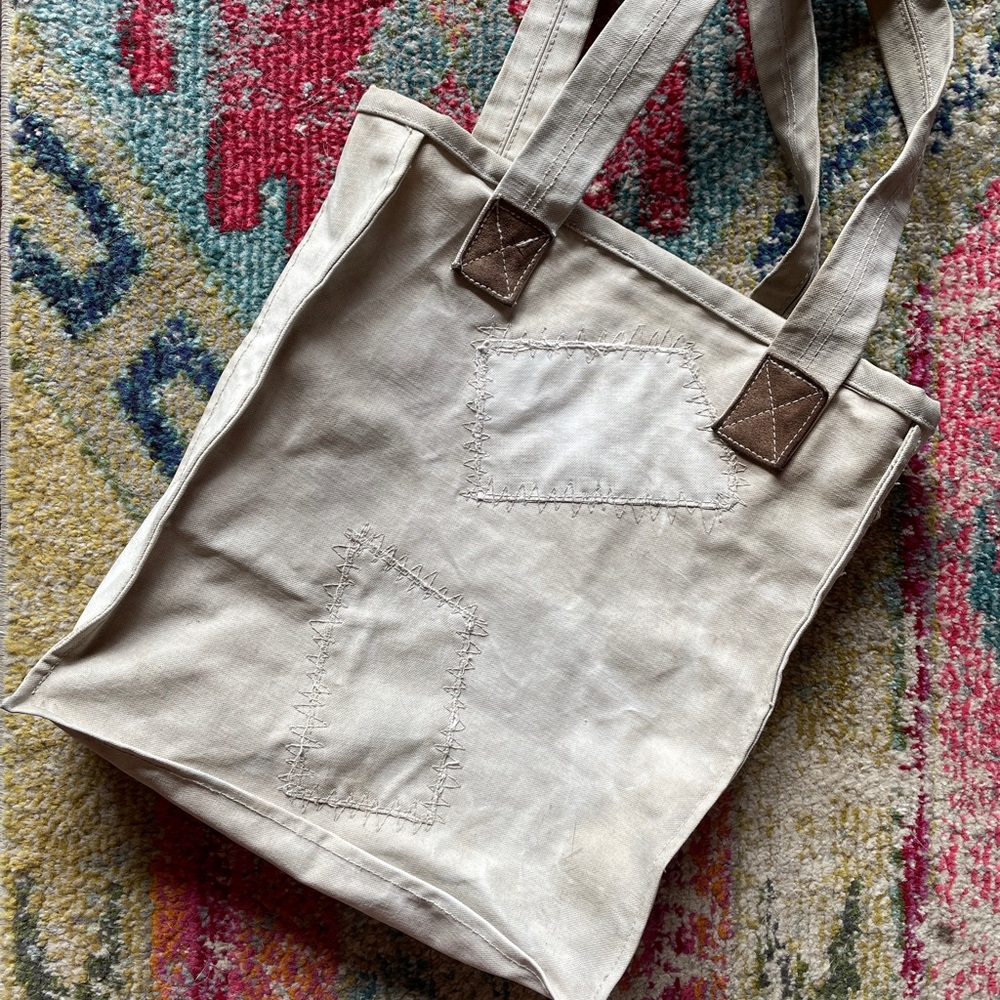 repurposed army tent purse